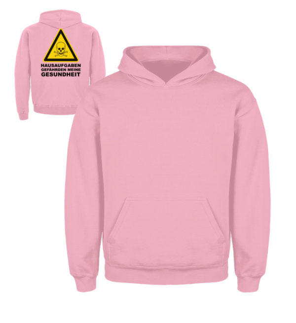 Lustiges Schul Tshirt. Hausaufgaben gefährden meine Gesundheit. - Kinder Hoodie-1490