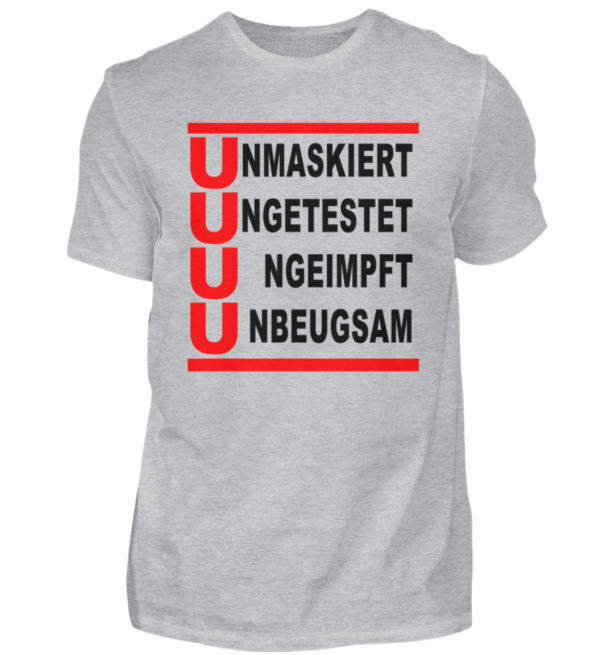 Die 4 U Regel. Bleib ungeimpft. Merch für den Widerstand - Herren Shirt-17