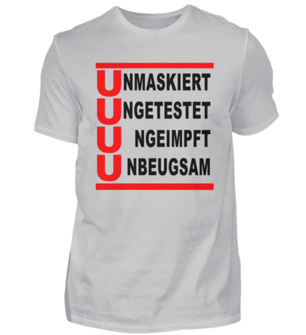 Die 4 U Regel. Bleib ungeimpft. Merch für den Widerstand - Herren Shirt-1157